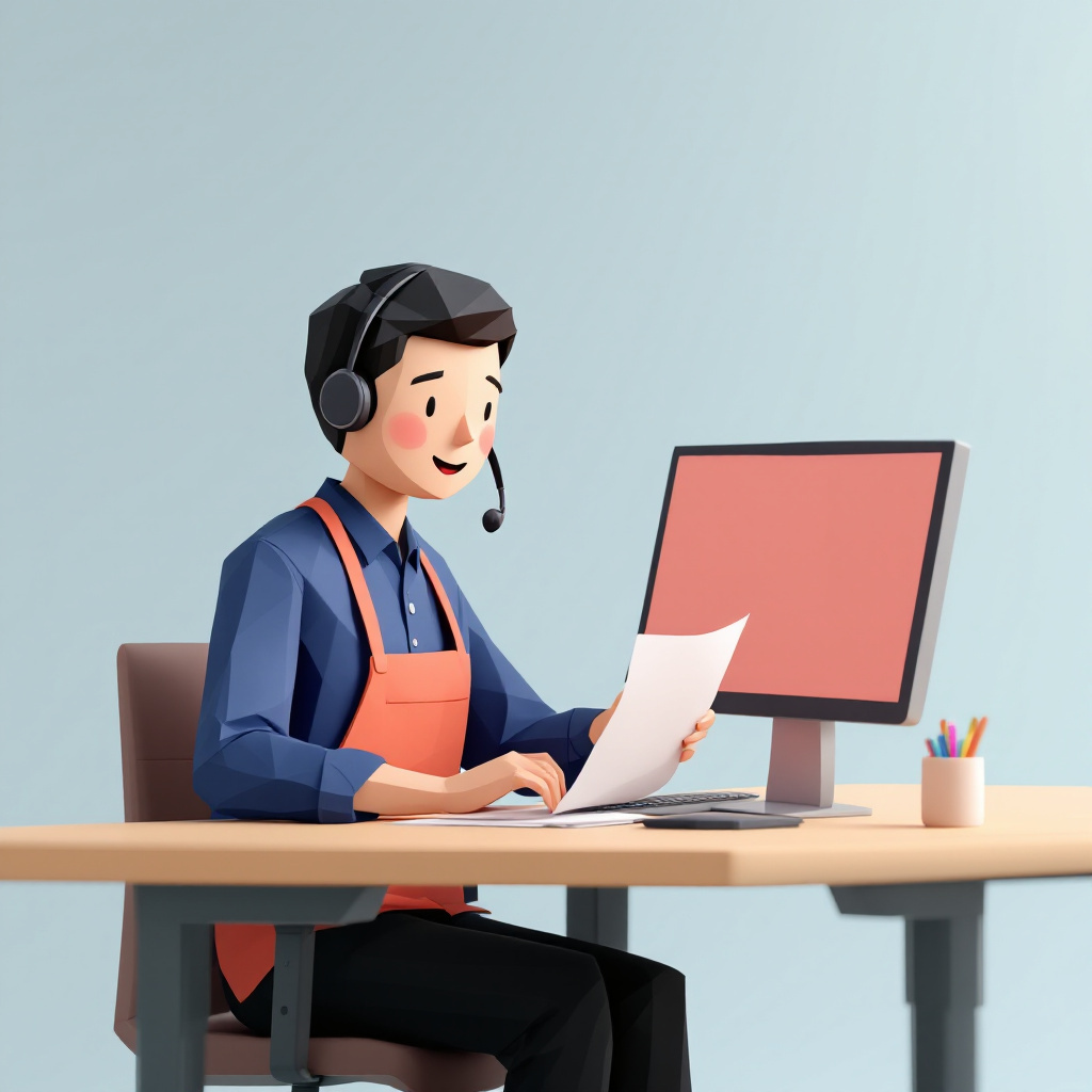 営業事務・インサイドセールスのキャラクターイラスト
