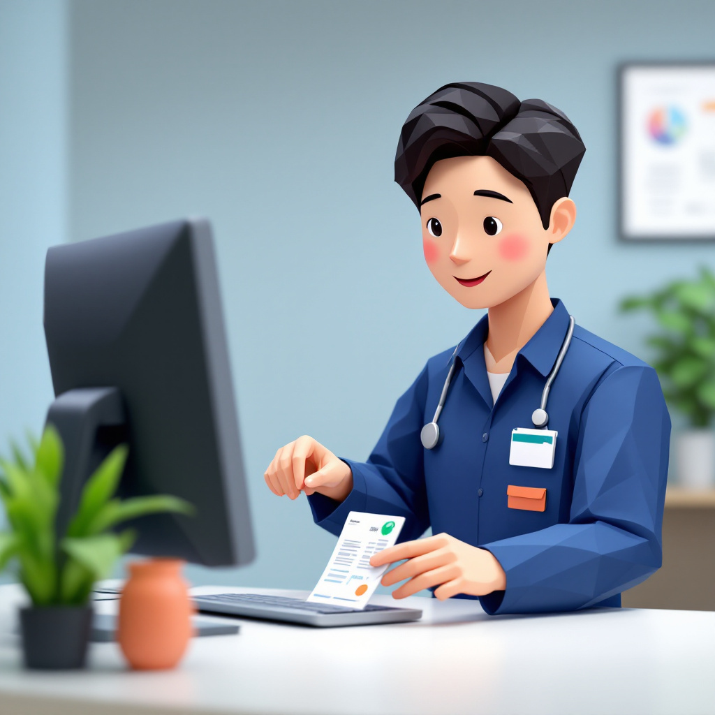 医療事務のキャラクターイラスト