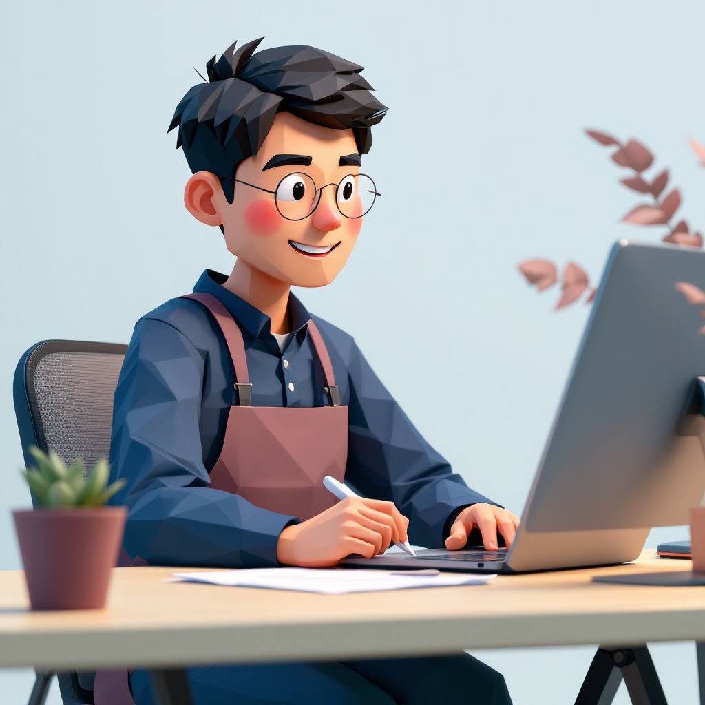 Webディレクター／マーケティングのキャラクターイラスト