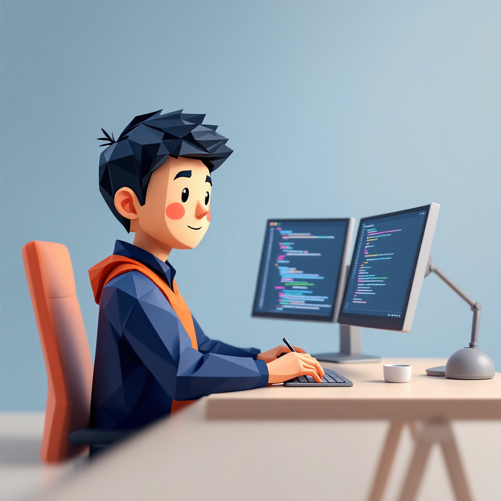 未経験からのWebエンジニアのキャラクターイラスト